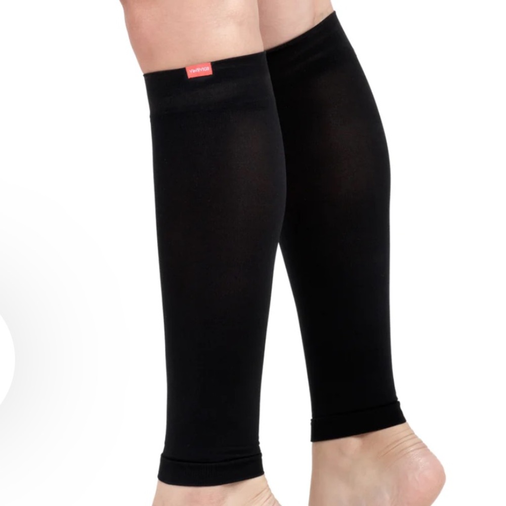VIM & VIGR Compression Leg Sleeves Black Size 2 15”-18” - Picture 3 of 4